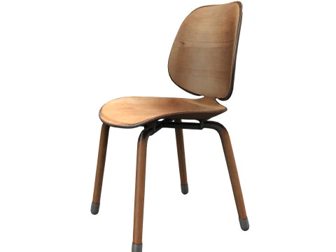 Modern wood chair 3D Model