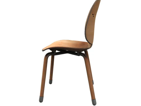 Modern wood chair 3D Model
