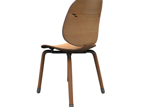 Modern wood chair 3D Model