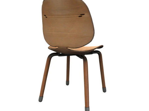 Modern wood chair 3D Model