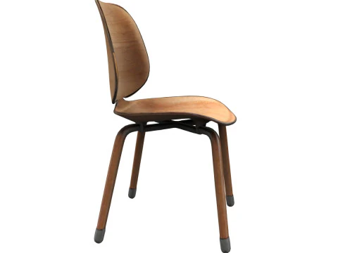 Modern wood chair 3D Model