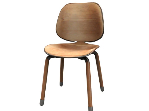 Modern wood chair 3D Model