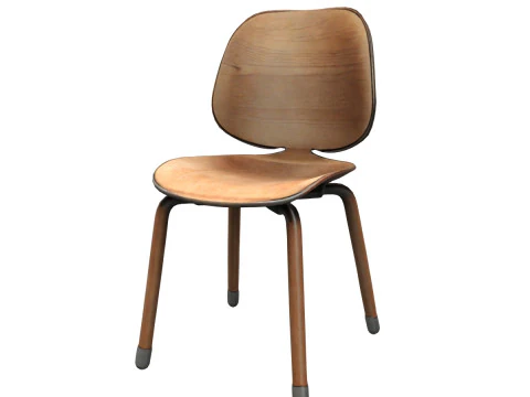Modern wood chair 3D Model
