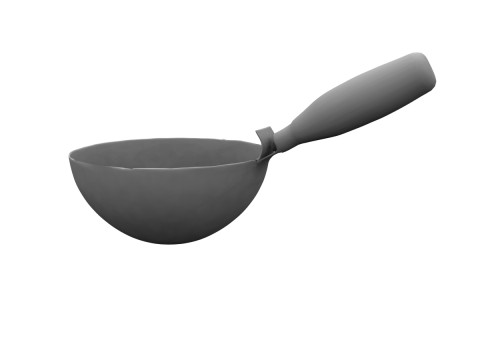 Mini Wok with Wooden 3D 模型