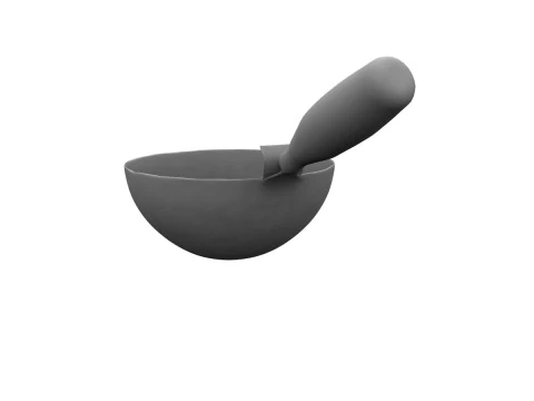 Mini Wok with Wooden 3D Model