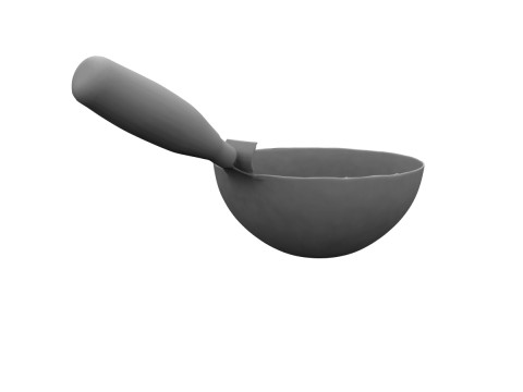 Mini Wok with Wooden 3D 模型