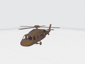 Helicopter black hawk miniature 3D Print Model