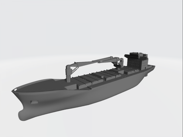 Cargo ship miniature for RC 3D Print Model .c4d .max .obj .3ds .fbx .stl .blend 