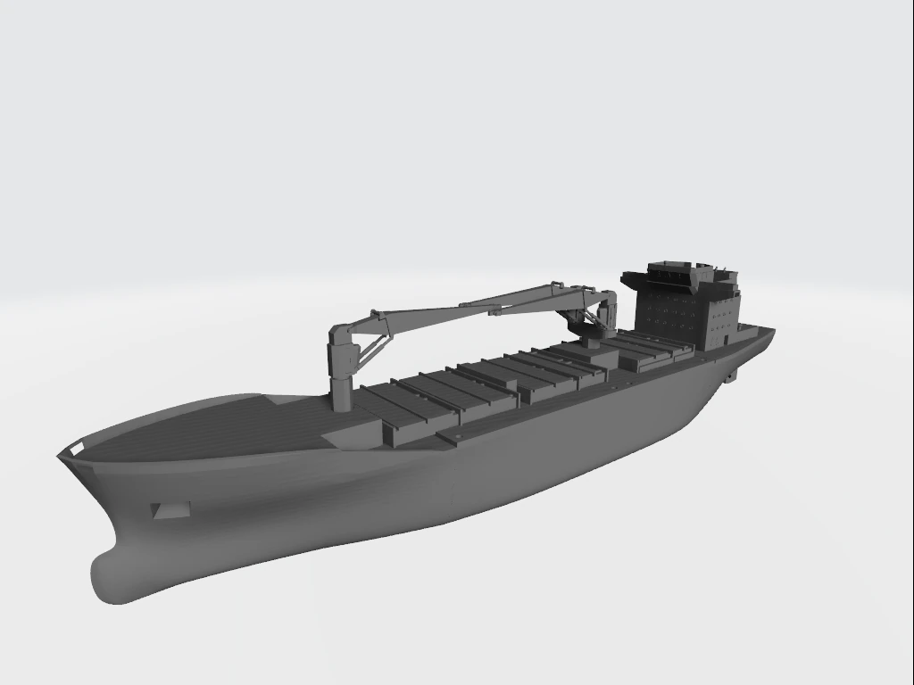Cargo ship miniature for RC 3D Print Model .c4d .max .obj .3ds .fbx .stl .blend 