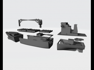 Cargo ship miniature for RC 3D Print Model
