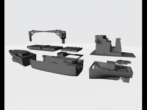 Cargo ship miniature for RC 3D Print Model