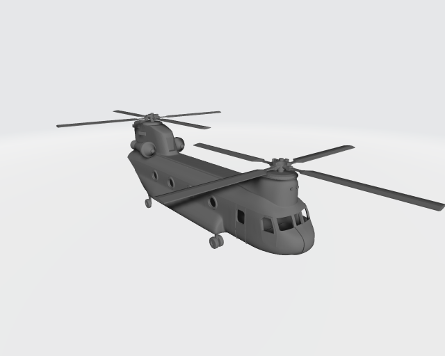 Helicopter military cargo 3D Print Model .c4d .max .obj .3ds .fbx .stl .blend 