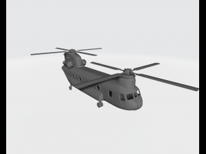 Helicopter military cargo 3D Print Model