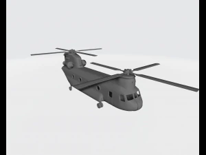 Helikopter askeri kargo 3D Baskı Modeli