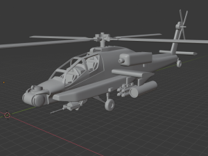 Helicopter military ah-64 apache 3D प्रिंट मॉडल