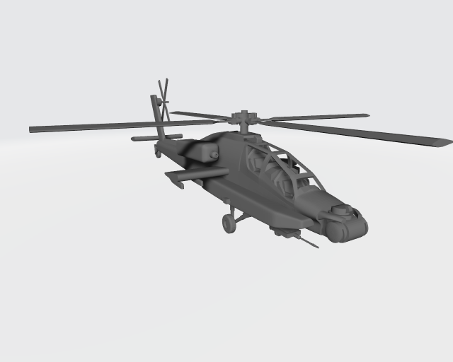 Helicopter military ah-64 apache 3D प्रिंट मॉडल .c4d .max .obj .3ds .fbx .stl .blend 