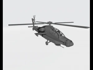 Helikopter askeri ah-64 apache 3D Baskı Modeli
