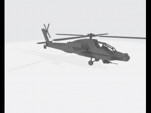 Helicopter military ah-64 apache 3D प्रिंट मॉडल