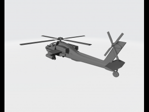 Helicopter military ah-64 apache 3D प्रिंट मॉडल