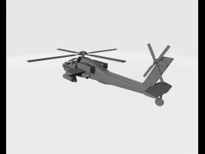 Helicopter military ah-64 apache 3D Print Model