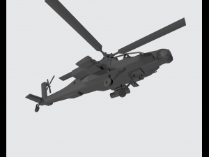 Helicopter military ah-64 apache 3D प्रिंट मॉडल