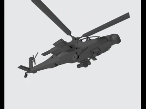 Helicopter military ah-64 apache 3D Print Model