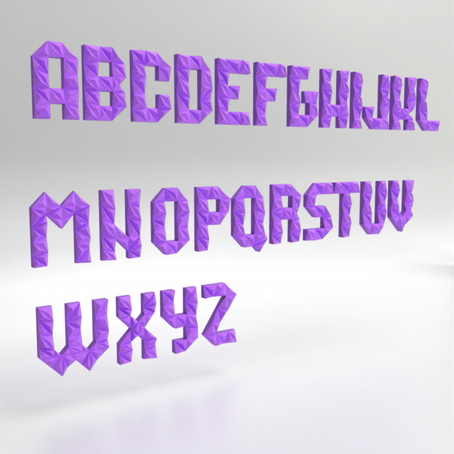Alphabet pack lowpoly Modèles 3D en vedette .c4d .max .obj .3ds .fbx .stl .blend 