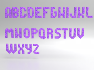 Alphabet pack lowpoly Modèles 3D en vedette