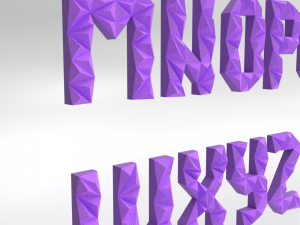 Alphabet pack lowpoly Modèles 3D en vedette