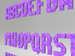 Alphabet pack lowpoly Modèles 3D en vedette