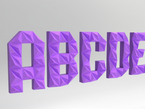 Alphabet pack lowpoly Modèles 3D en vedette