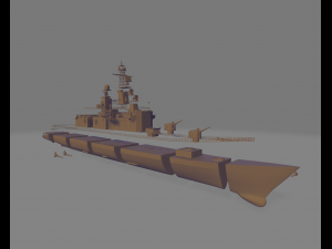Japan battleship JS kurama 3D Print Model