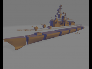 Japan battleship JS kurama 3D प्रिंट मॉडल