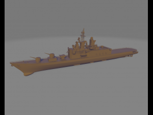 Japan battleship JS kurama 3D प्रिंट मॉडल