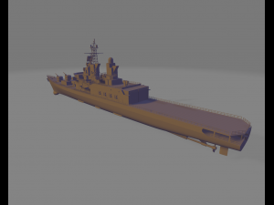 Japan battleship JS kurama 3D प्रिंट मॉडल