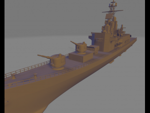 Japan battleship JS kurama 3D प्रिंट मॉडल