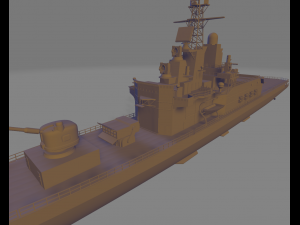 Japan battleship JS kurama 3D प्रिंट मॉडल