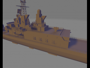 Japan battleship JS kurama 3D प्रिंट मॉडल