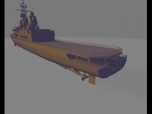 Japan battleship JS kurama 3D प्रिंट मॉडल
