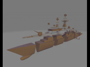 Rus zırhlısı Yaroslav &Ccedil;amurlu 3D Baskı Modeli