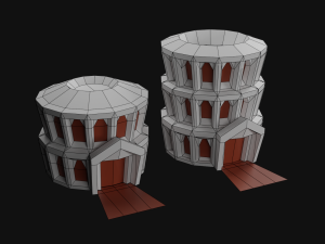 Castle lowpoly papercraft 3D Model