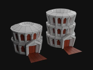 Kale d&uuml;ş&uuml;k poli kağıt işi 3D Model