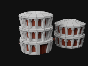 Castle lowpoly papercraft Model 3D