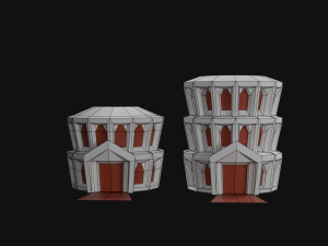 Castle lowpoly papercraft Model 3D