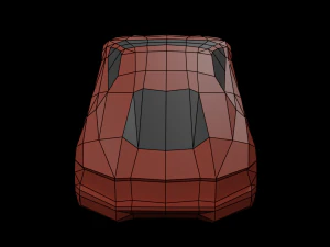 Supercar 1 Lowpoly papercraft 3D Model