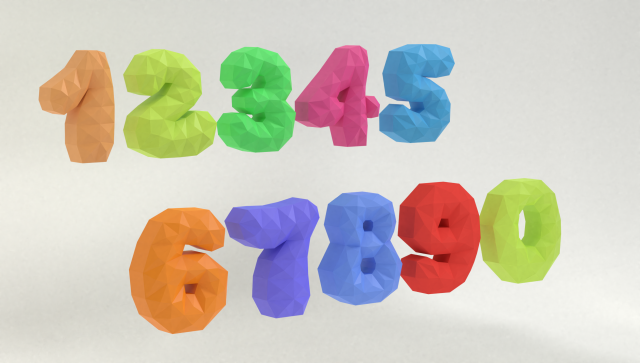 Alphabet Number kids Lowpoly 3D मॉडल .c4d .max .obj .3ds .fbx .stl .blend 