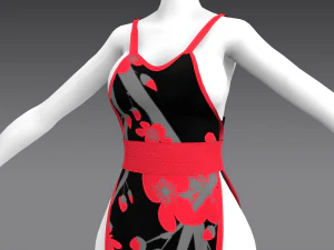 China Dress 3D Model