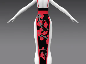 China Dress 3D Model