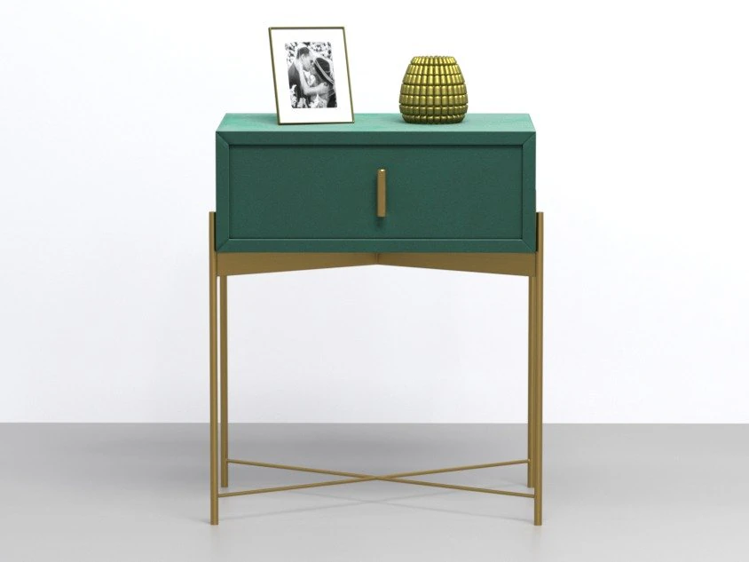 Green Bedroom Bedside Table 3D Model .c4d .max .obj .3ds .fbx .stl .blend 