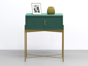 Green Bedroom Bedside Table 3D Model